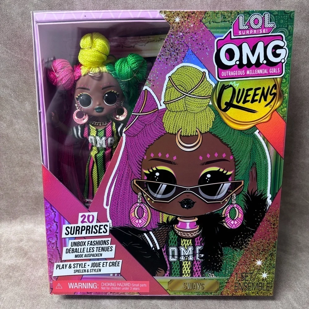 LOL Surprise OMG Queens Sways fashion doll with 20 Surprises